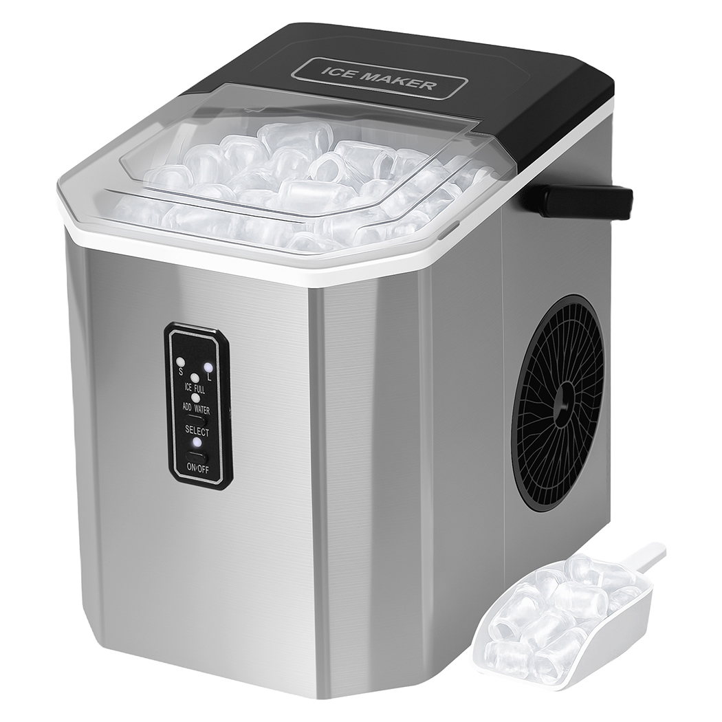 Spector Portable Ice Maker Machine Ice Cube Tray 12kg Bar Countertop Self Clean ICE1007-12KG-SL-AU