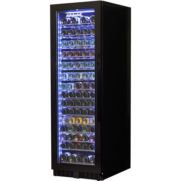 Schmick Upright Black Glass Door Wine Refrigerator Model BD425LW-B