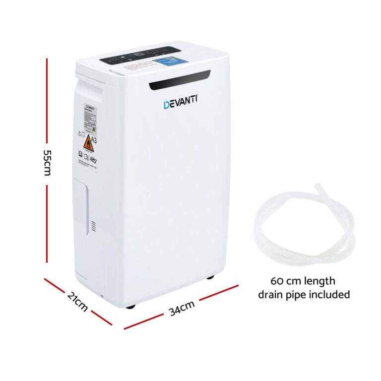 Devanti 16L Dehumidifier Portable Air Dryer Moisture Absorber 5.5L Water Tank DH-B-16L-WH