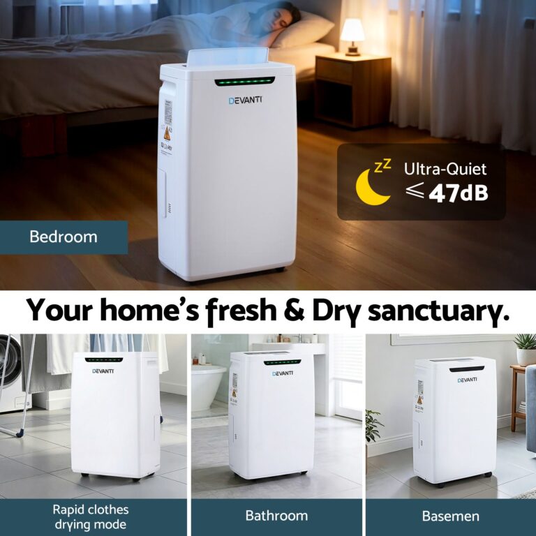 Devanti 16L Dehumidifier Portable Air Dryer Moisture Absorber 5.5L Water Tank DH-B-16L-WH