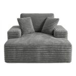 Artiss Sofa Bed Lounge Chair Recliner Couch Reading Chairs Sleeper Cloud Sofas SB-COMP-CHA-GREY