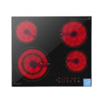 Devanti Ceramic Cooktop 5 Cooking Zone 4 Electric Hobs Touch Control 7600W Black CCT-B-4B-5Z-TOUCH-BK