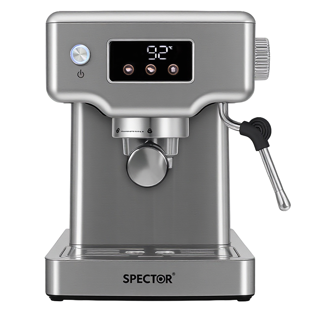 Spector 20 Bar Espresso Coffee Machine Maker Milk Frother Cappuccino Latte Cafe COFF1005-SV-AU