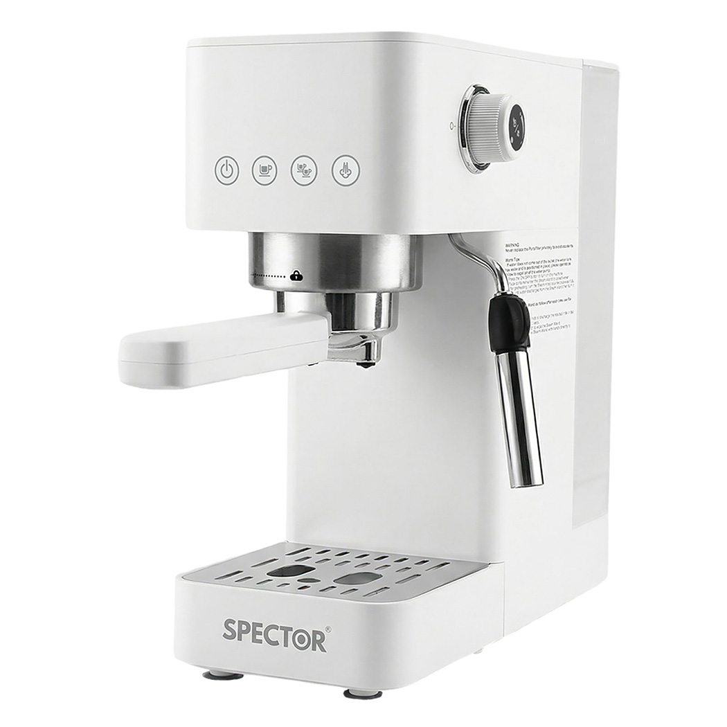 Spector Espresso Coffee Machine Maker 20 Bar Milk Frother Cappuccino Latte Cafe COFF1006-WH-AU