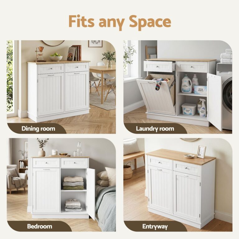Artiss Buffet Sideboard Cabinet Kitchen Tilt Out Bin Holder Storage