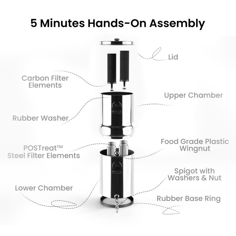 The Phoenix Gravity 12L Water Filter Stainless Steel 304 V502-P24C2D2