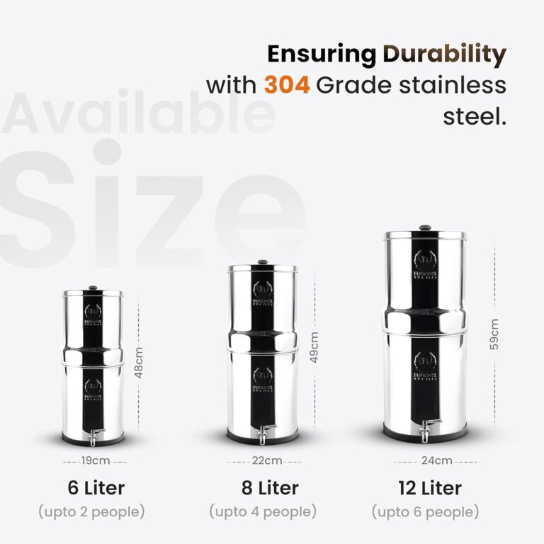 The Phoenix Gravity 12L Water Filter Stainless Steel 304 V502-P24C2D2