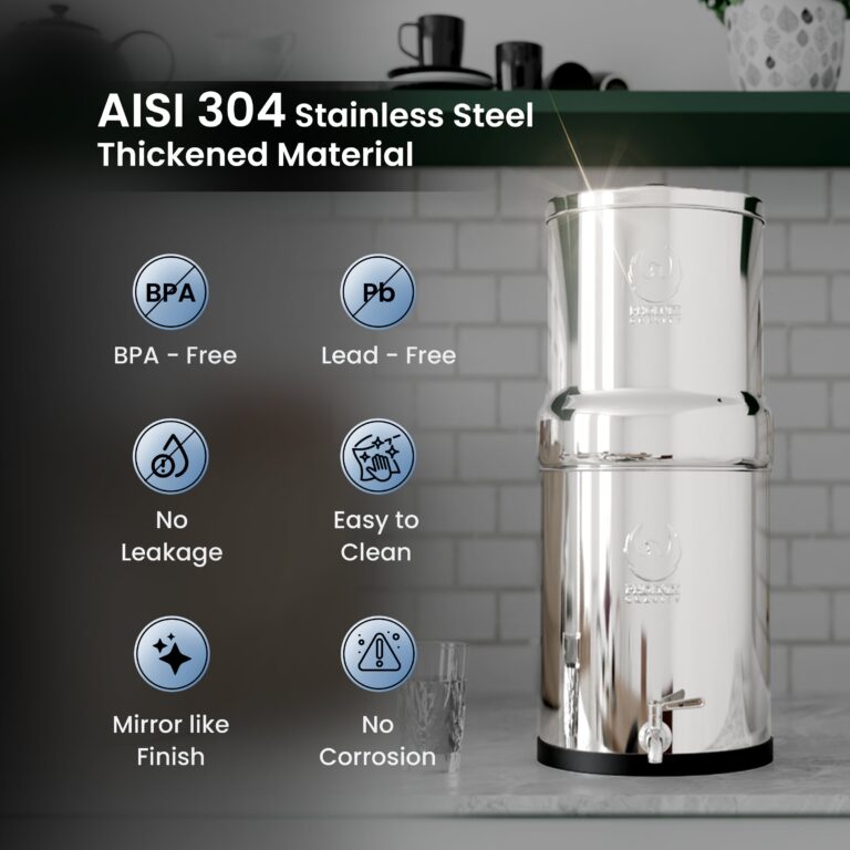 The Phoenix Gravity 12L Water Filter Stainless Steel 304 V502-P24C2D2
