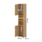 Levede Tall Bathroom Cabinet Storage 165cm Tallboy Adjustable Shelf Cupboard BATH1019-AU