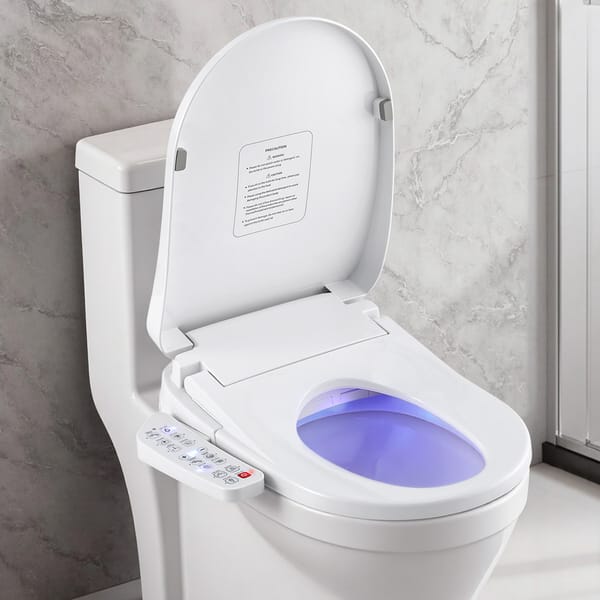 Cefito Electric Bidet Toilet Seat Cover Heated Warm Water Dryer LED Night Light BIDET-ELEC-629G-WH