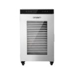 Devanti Food Dehydrator Stainless Steel Fruit Dryer 16 Tray Silver FD-E-500R-16T-SS
