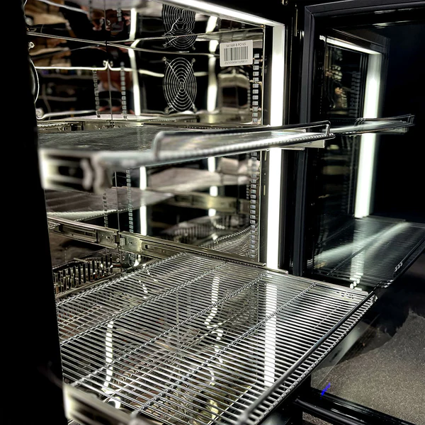 Schmick Quiet Running Front Venting Under Bench Heated Glass Door Bar Fridge SK156-B-HD-M