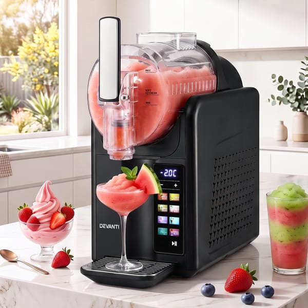 Devanti Slushie Machine 2L Frozen Drink Maker Ice Cream Cocktail Slush Maker Black SLS-CR03-2L-BK