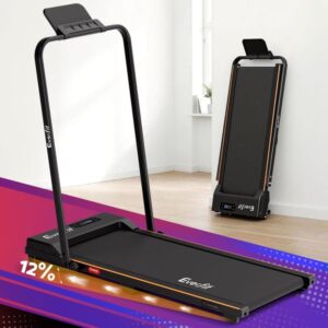 Everfit 3 in 1 Walking Pad Treadmill 12% Incline Foldable 38cm Wide Belt TMILL-380H-2INC-L-BK