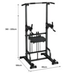Powertrain Pull-Up & Dip Power Tower Multifunction Strength Training Station pow-irp-ds8-bk