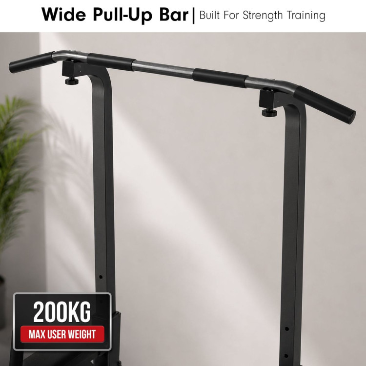 Powertrain Pull-Up & Dip Power Tower Multifunction Strength Training Station pow-irp-ds8-bk