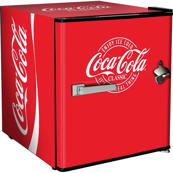 Official Coca-Cola branded Mini Fridge 46Litre with Bottle Opener BC46B-RET-CCR