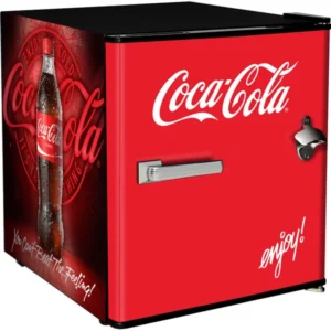 Official Coca-Cola branded Mini Fridge 46Litre with Bottle Opener BC46B-RET-CER
