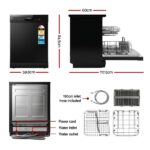 Devanti 12 Place Settings Dishwasher 55cm Freestanding Benchtop Built-In BDW-12-FS5201G-BK