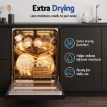 Devanti 12 Place Settings Dishwasher 55cm Freestanding Benchtop Built-In BDW-12-FS5201G-BK