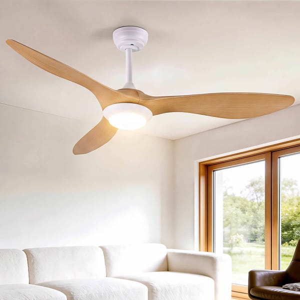Devanti 52'' Ceiling Fan DC Motor w/Light w/Remote - Wood CF-B-52-310B-LW