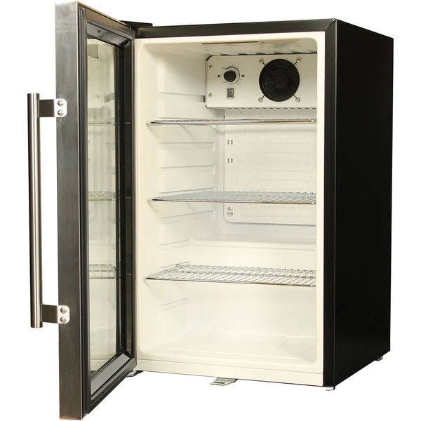 Carlton Dry MID Blue Tropical Glass Door Mini Bar Fridge - 80 Cans Left Hinged EC68L-SSH-DRY-MID