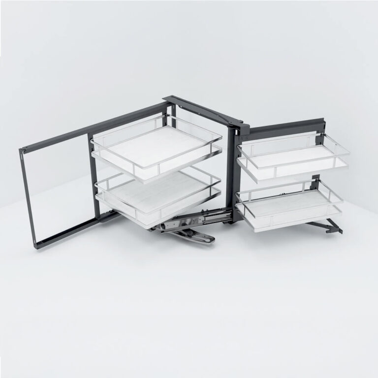 Provedore Magic Corner Pull Out Kitchen Storage - Fits 900mm Blind Corner - Left or Right Opening ELITEMC-P-0498L-0497R-CFG
