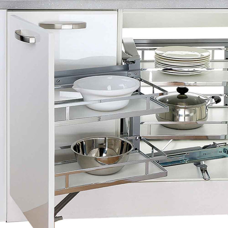 Provedore Magic Corner Pull Out Kitchen Storage - Fits 900mm Blind Corner - Left or Right Opening ELITEMC-P-0498L-0497R-CFG