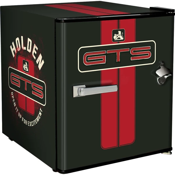 Holden Heritage Collection GTS Small Quiet Accommodation Mini Bar Fridge 46 Litre Reliable Schmick Brand HUS-BC46B-RET-GTS