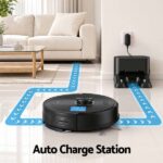 DEVANTI Robot Vacuum and Mop APP Control 6000Pa LDS Laser 3-in-1 Cleaning RVAC-Q10-6K-BK