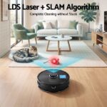 DEVANTI Robot Vacuum and Mop APP Control 6000Pa LDS Laser 3-in-1 Cleaning RVAC-Q10-6K-BK