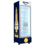 Corona Branded Design - Upright Quiet Running Glass Door Bar Fridge SC372W-CORONA