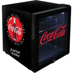 Official Coca-Cola branded Glass Door Mini Fridge with a Lock SC50AB-CRT
