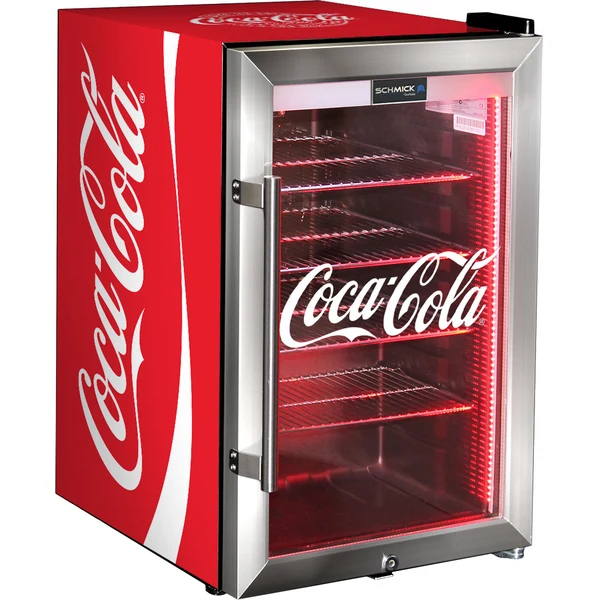 Official Coca-Cola branded Tropical Triple Glazed Outdoor Glass Bar Fridge 70 Litre SC70-SS-CCR