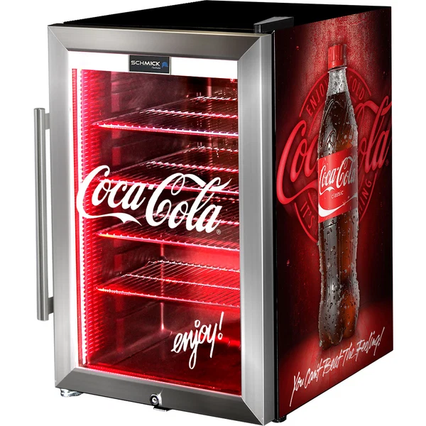 Official Coca-Cola branded Tropical Triple Glazed Outdoor Glass Bar Fridge 70 Litre SC70-SS-CER