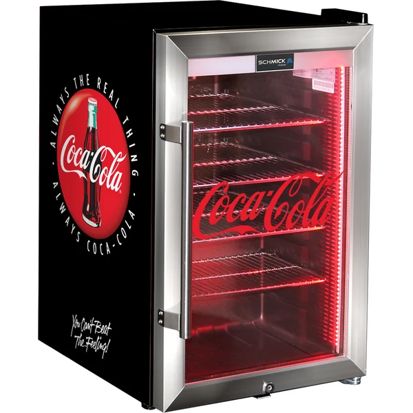 Official Coca-Cola branded Tropical Triple Glazed Outdoor Glass Bar Fridge 70 Litre SC70-SS-CRT