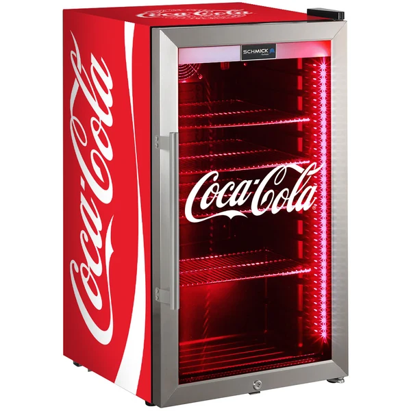Official Coca-Cola branded Outdoor Triple Glazed Alfresco Bar Fridge with Led Strip Lights SC88-SS-CCR