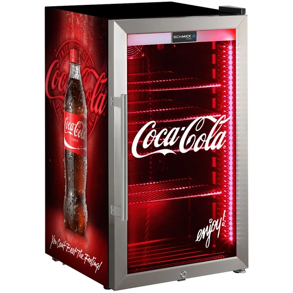 Official Coca-Cola branded Outdoor Triple Glazed Alfresco Bar Fridge with Led Strip Lights SC88-SS-CER