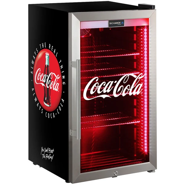 Official Coca-Cola branded Outdoor Triple Glazed Alfresco Bar Fridge with Led Strip Lights SC88-SS-CRT
