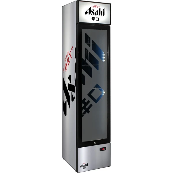 Asahi Branded Skinny Upright Bar Fridge SS-P160-ASAHI