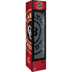 Carlton Draught Branded Skinny Upright Bar Fridge SS-P160-DRAUGHT