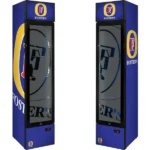Fosters Branded Skinny Upright Bar Fridge SS-P160-FOSTERS