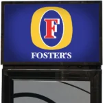 Fosters Branded Skinny Upright Bar Fridge SS-P160-FOSTERS