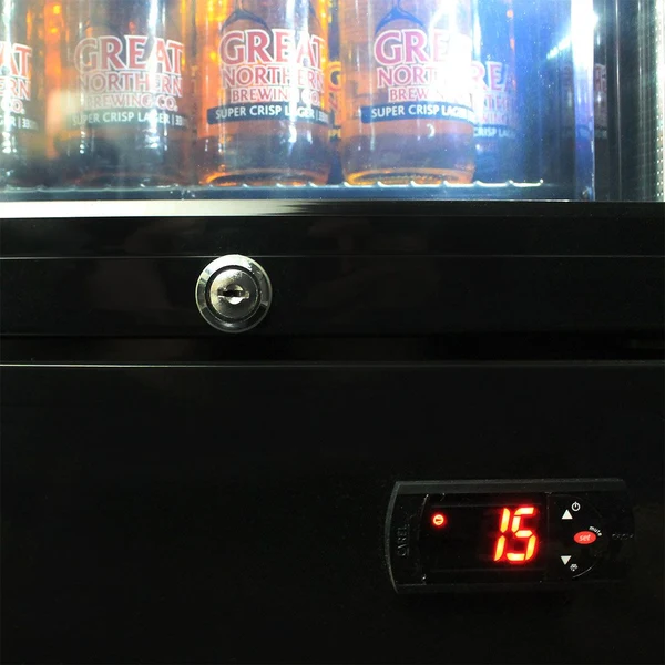 Fosters Branded Skinny Upright Bar Fridge SS-P160-FOSTERS