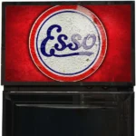 Esso Fuel Pump Branded Skinny Upright Bar Fridge SS-P160-FP-ESSO
