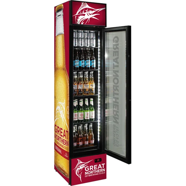 Great Northern Original Branded Skinny Upright Bar Fridge SS-P160-ORIG