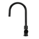 Klaas - Stainless Steel Kitchen Mixer Tap - Satin Black Finish with Pull-Out SWEDISM0044-BL