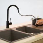 Klaas - Stainless Steel Kitchen Mixer Tap - Satin Black Finish with Pull-Out SWEDISM0044-BL