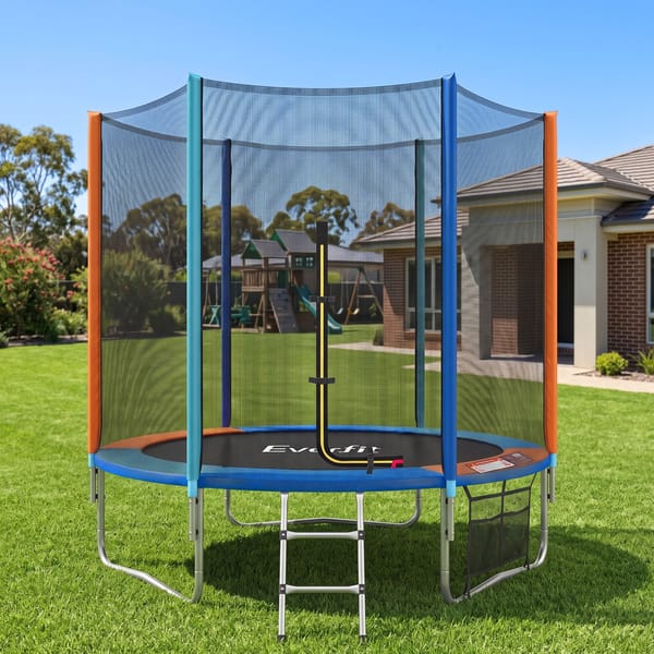 Everfit 6FT Kids Trampoline Rebounder with Enclosure Net Storage Bag TRAMPO-C-6FT-MC
