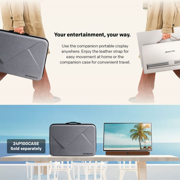 SKYWORTH 24-Inch 12V Portable TV 1080P FHD Wide Viewing Angle Smart Google TV 24LP60G features HDR10, Dolby Audio, Bluetooth. FREE Delivery